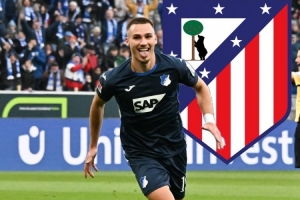 记者：马竞正关注23岁霍芬海姆前锋兰姆佩尔，可能明夏引进