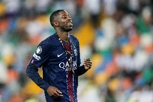 法媒：登贝莱患流感缺席训练，不确定能否出战欧冠对毕巴的比赛